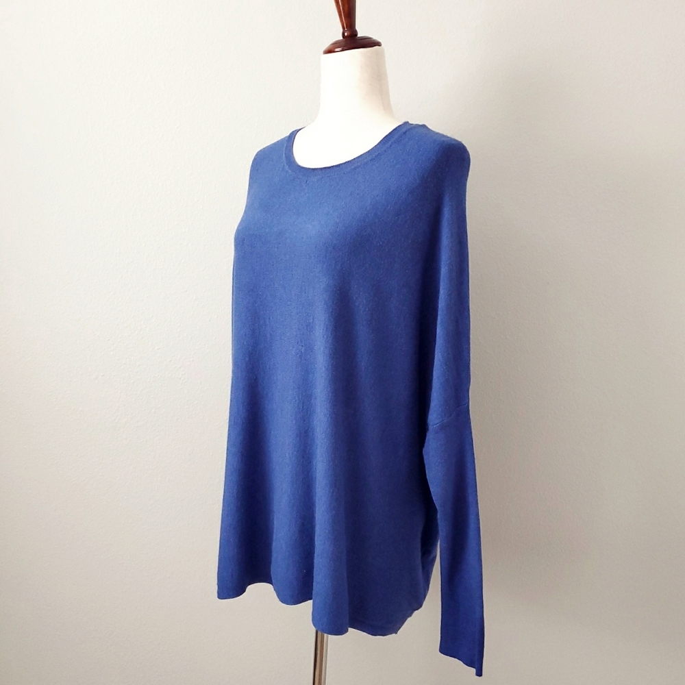 Altar'd State Oversized Soft Blue Long Sleeve Sweater, Size Medium / Large